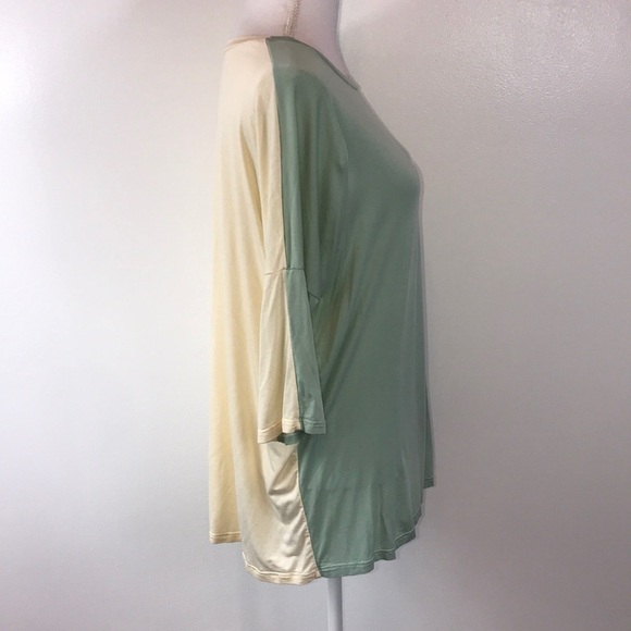 Pastels Clothing Green and Cream Tunic Top - Picture 4 of 7